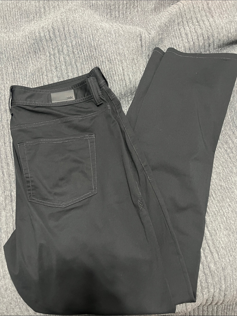 RHONE Men's Straight Black Jeans